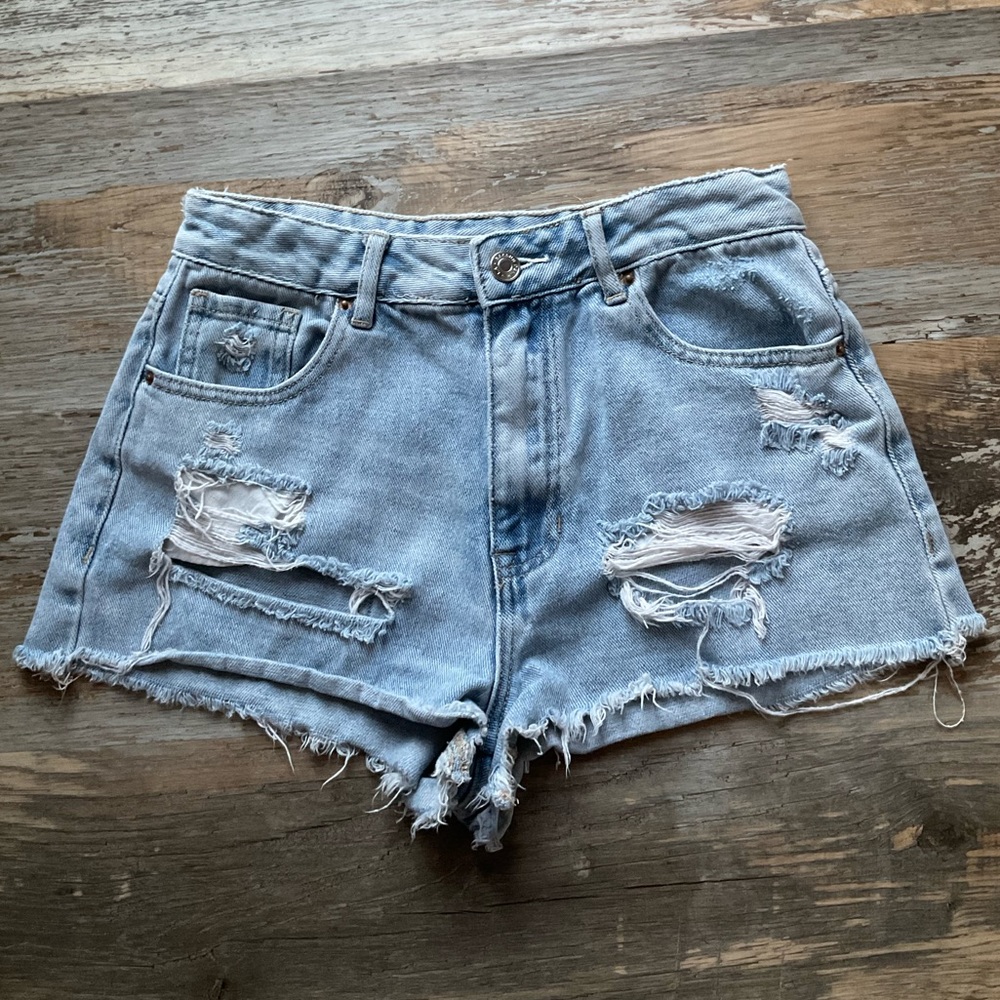 Ripped High Waisted Shorts
